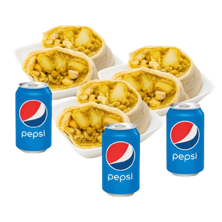 CURRY CHICKEN ROTI WRAP PACK (serves 3)