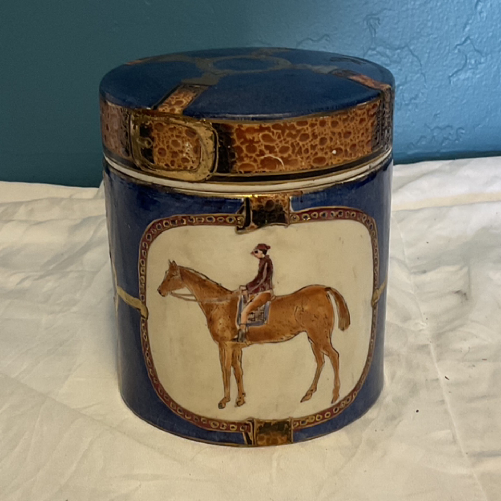 Porcelain Horse Jar