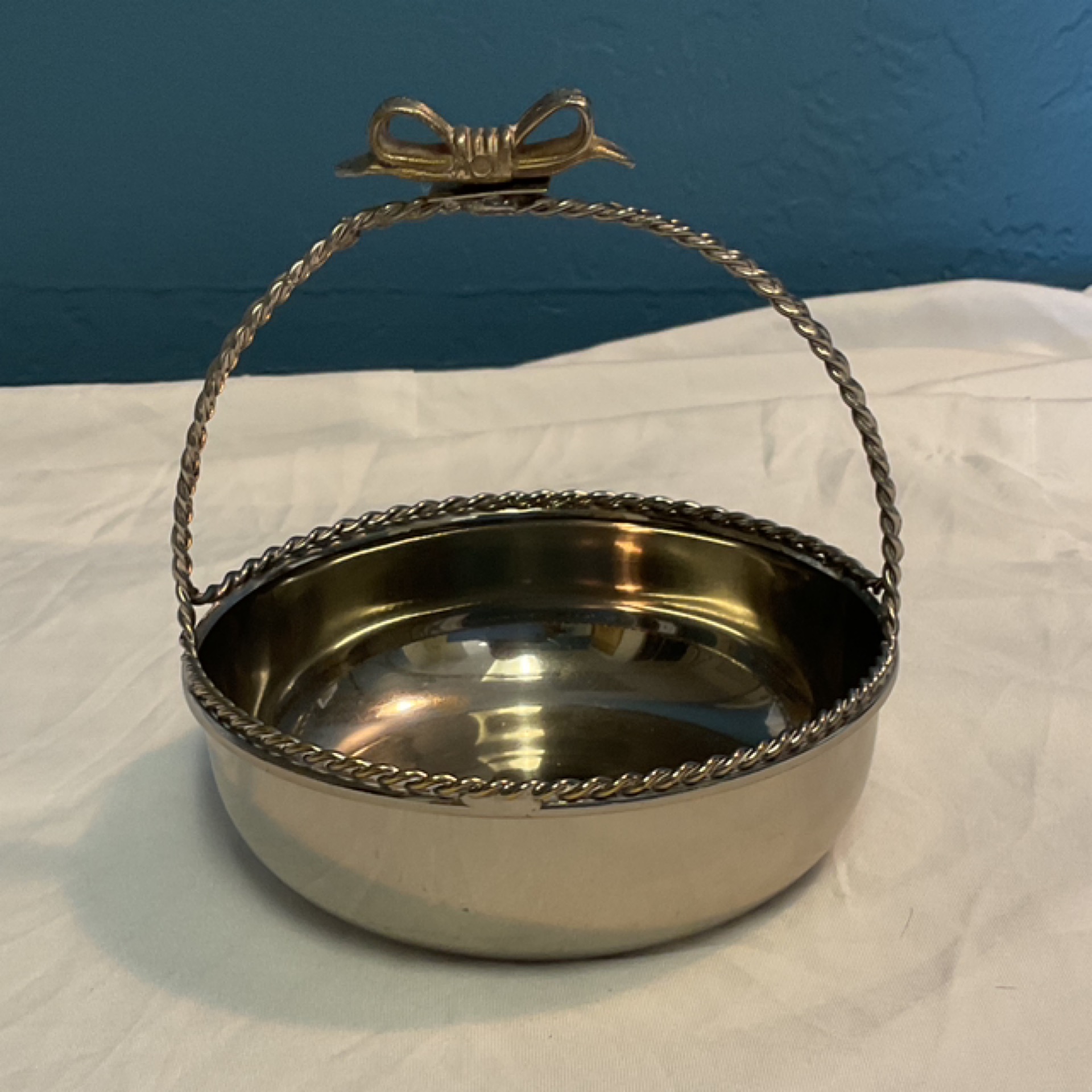 Silver-Plated Mini Candy Basket