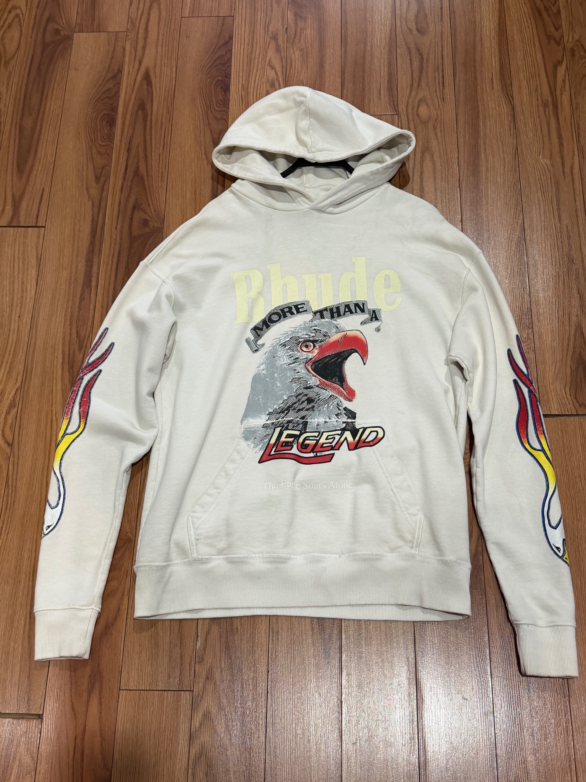 RHUDE Eagle Logo Hoodie - Grey Sweatshirts & Hoodies  ( USED )