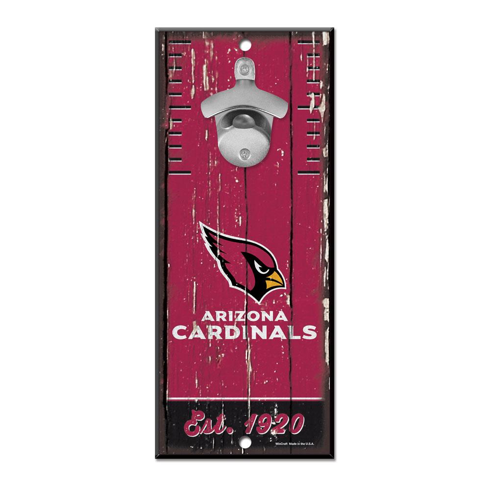 Arizona Cardinals Wood Bottle Opener 5x11"