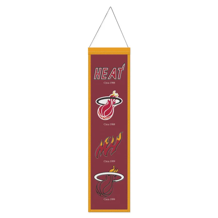 Miami Heat Wool Evolution Banner 8x32"