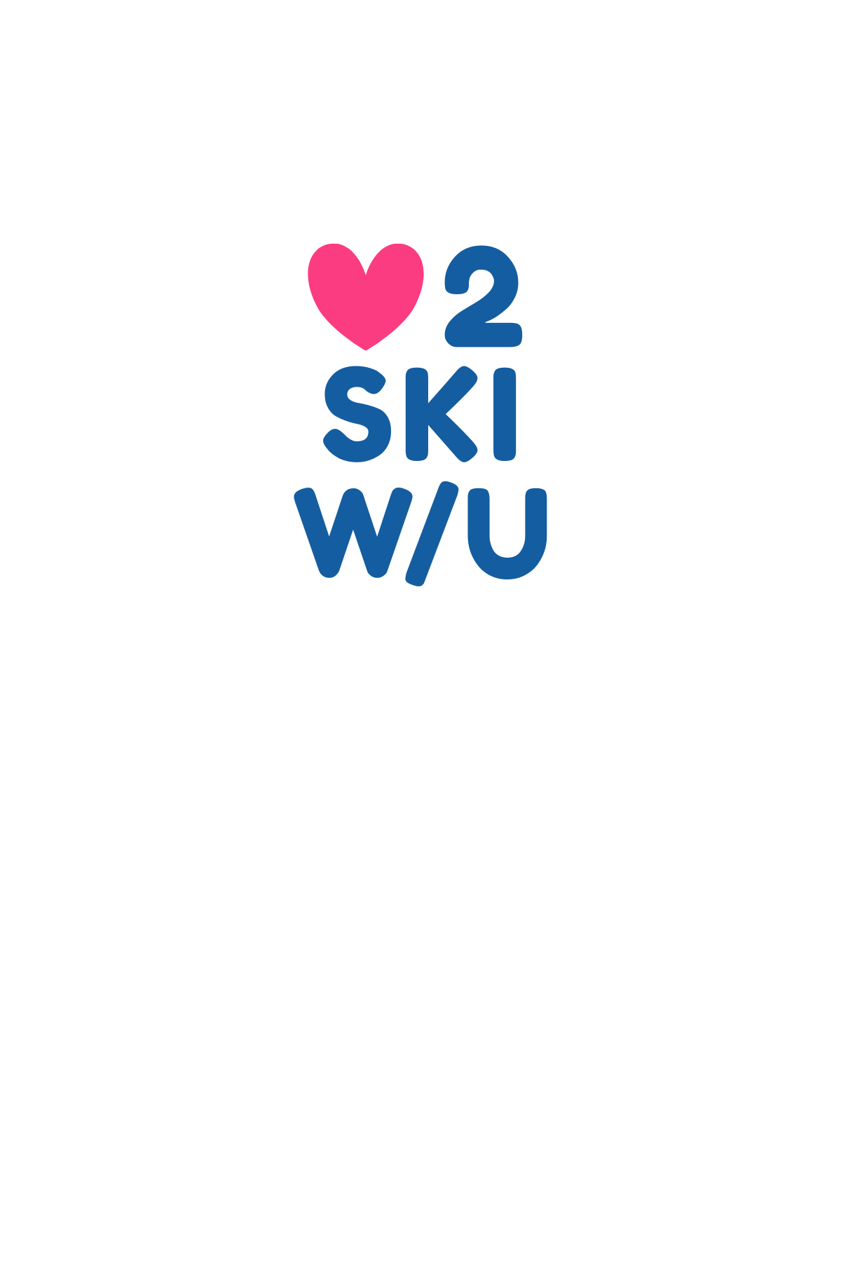 Love 2 Ski W/U Notecard