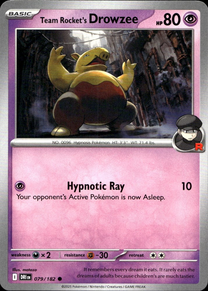 Team Rocket's Drowzee - SV10 79/182
