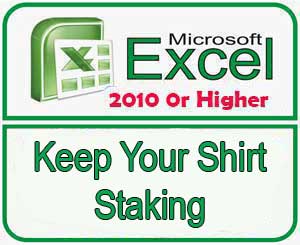 Keep Your Shirt Staking Excel Version Lifetime licence.