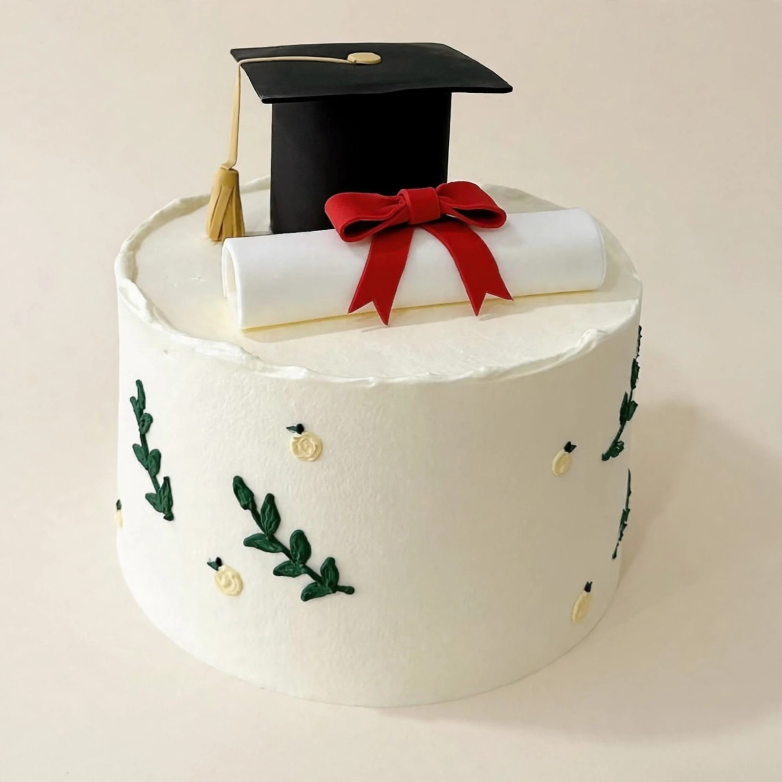 Elegant Diploma Grad Cake — HoneyMe Bakery, Bellevue