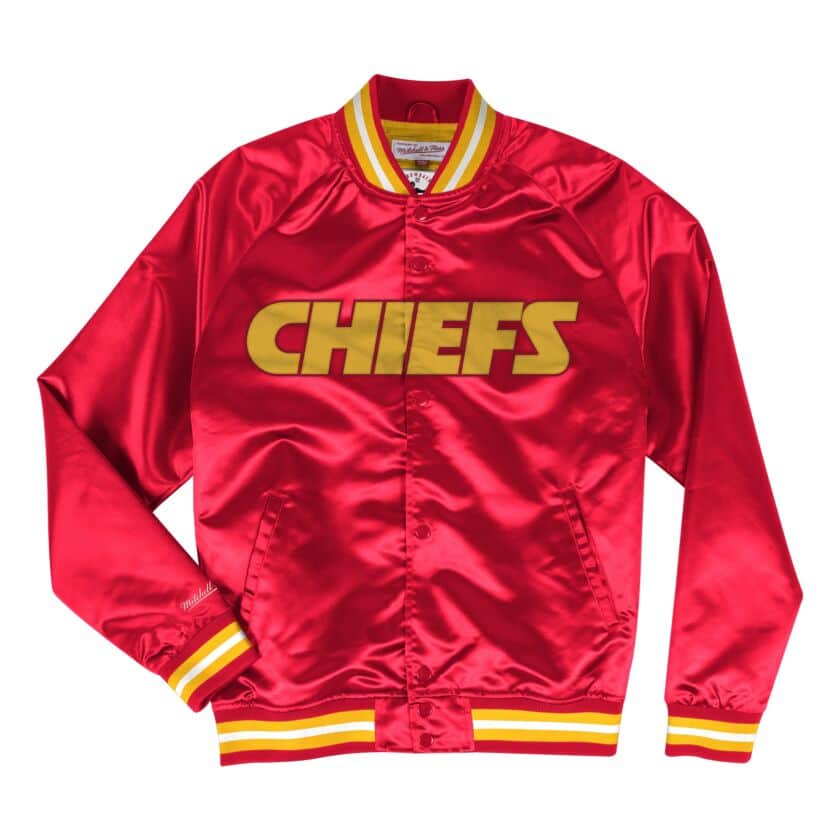 Kansas City Chiefs Red Mitchell and Ness Satin Jacket