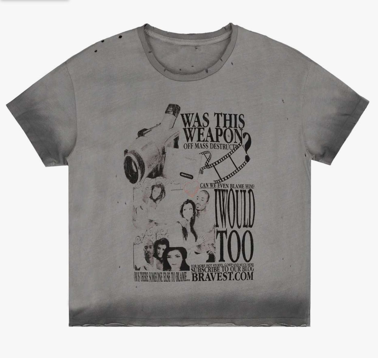 Bravest Studios Camcorder Vintage Tee Grey
