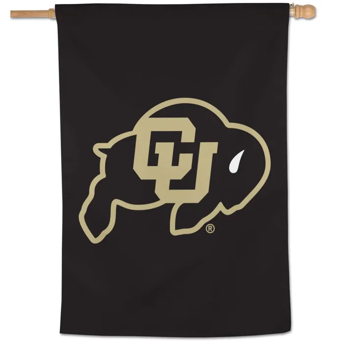 Colorado Buffaloes Black Primary Logo Vertical House Flag 28x40"