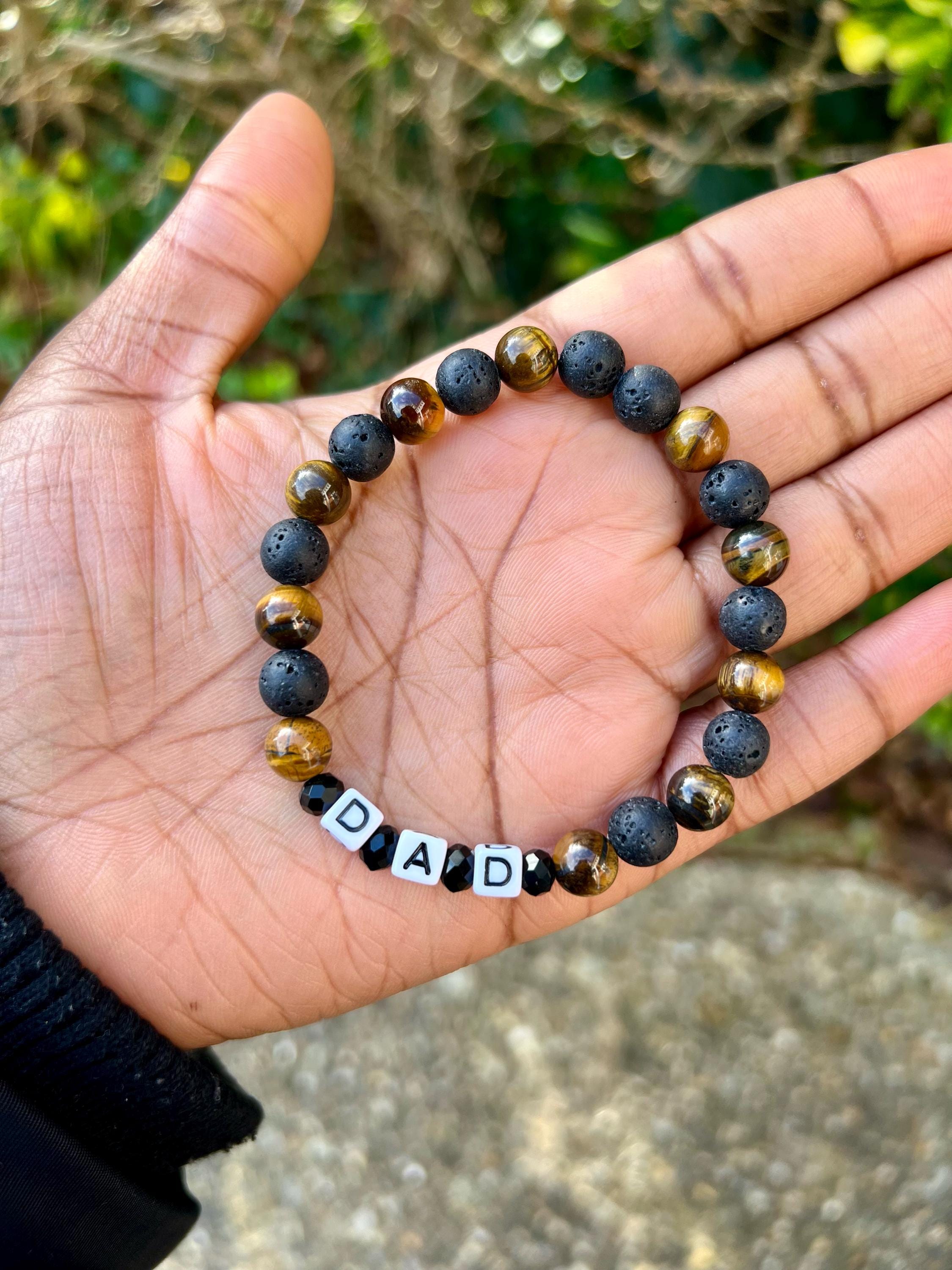 Tiger Eye & Lava Rock Bracelet Set – Grounding Stone Beads, boyfriend, Father’s Day gift view 2