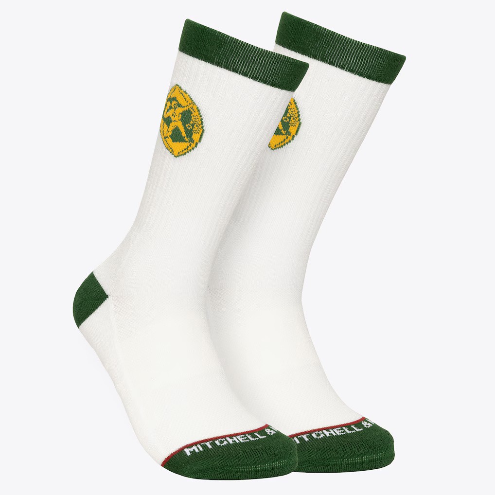 Green Bay Packers Retro Mitchell and Ness Touchback Crew Socks