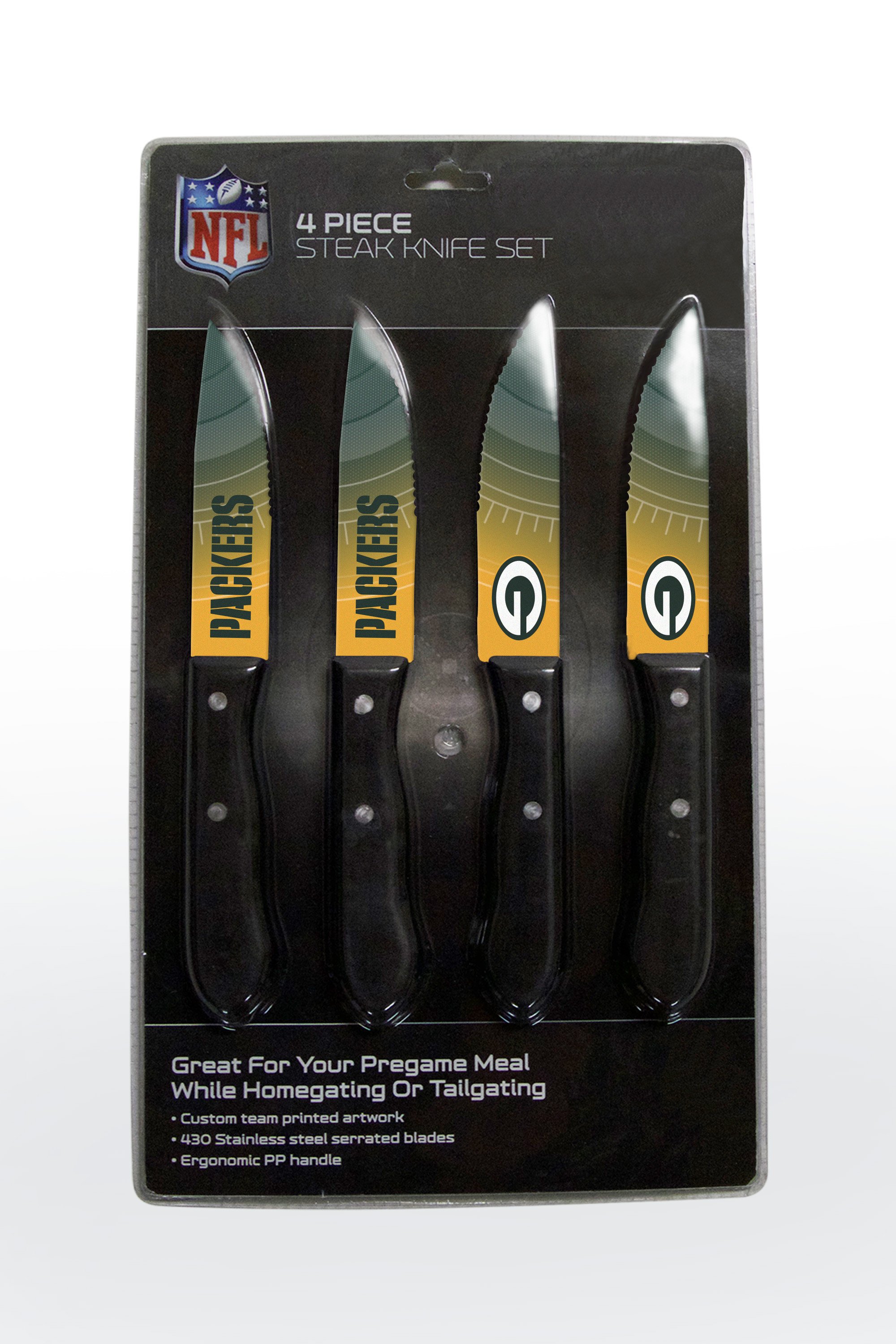 Green Bay Packers Steak Knife 4 Pack Set
