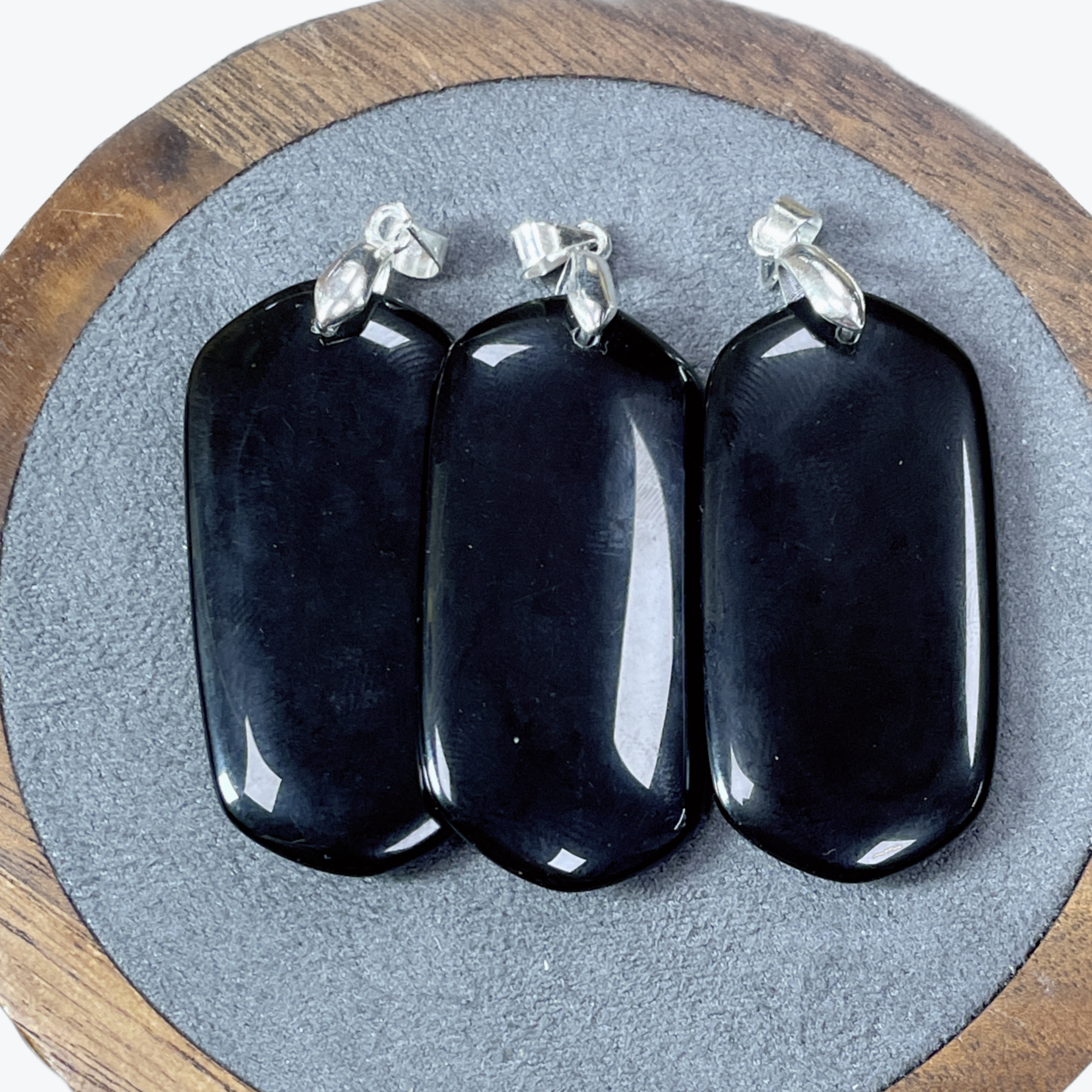 Pendentif Obsidienne Rectangle — stock Valence