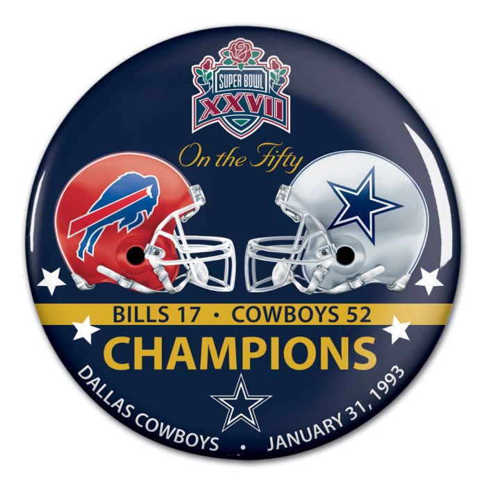 Dallas Cowboys Super Bowl XXVII Champions Button