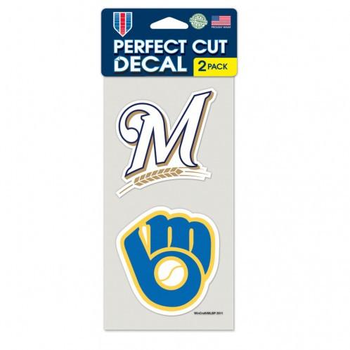 Milwaukee Brewers Perfect Cut Decals 2 pack