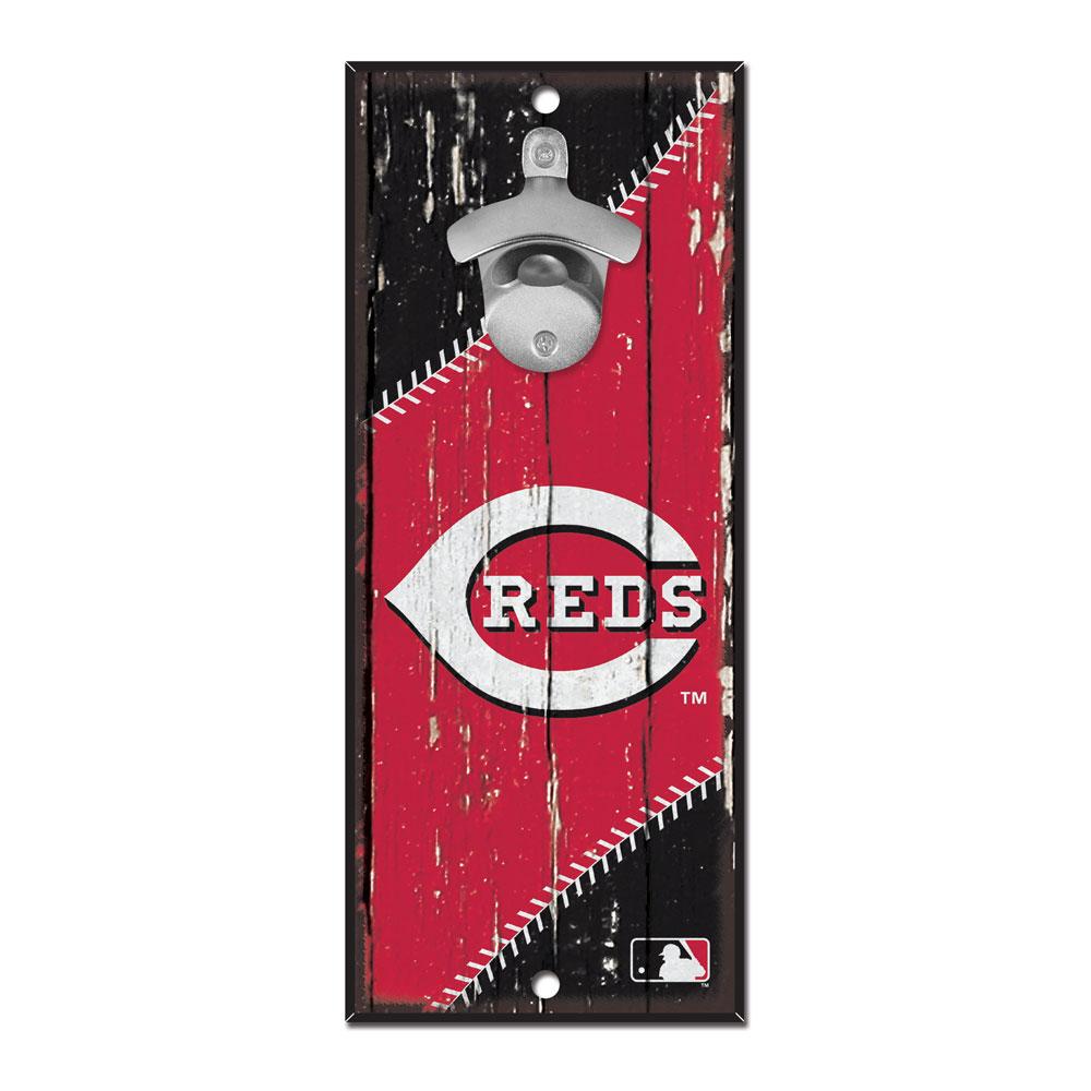 Cincinnati Reds Wood Bottle Opener 5x11"