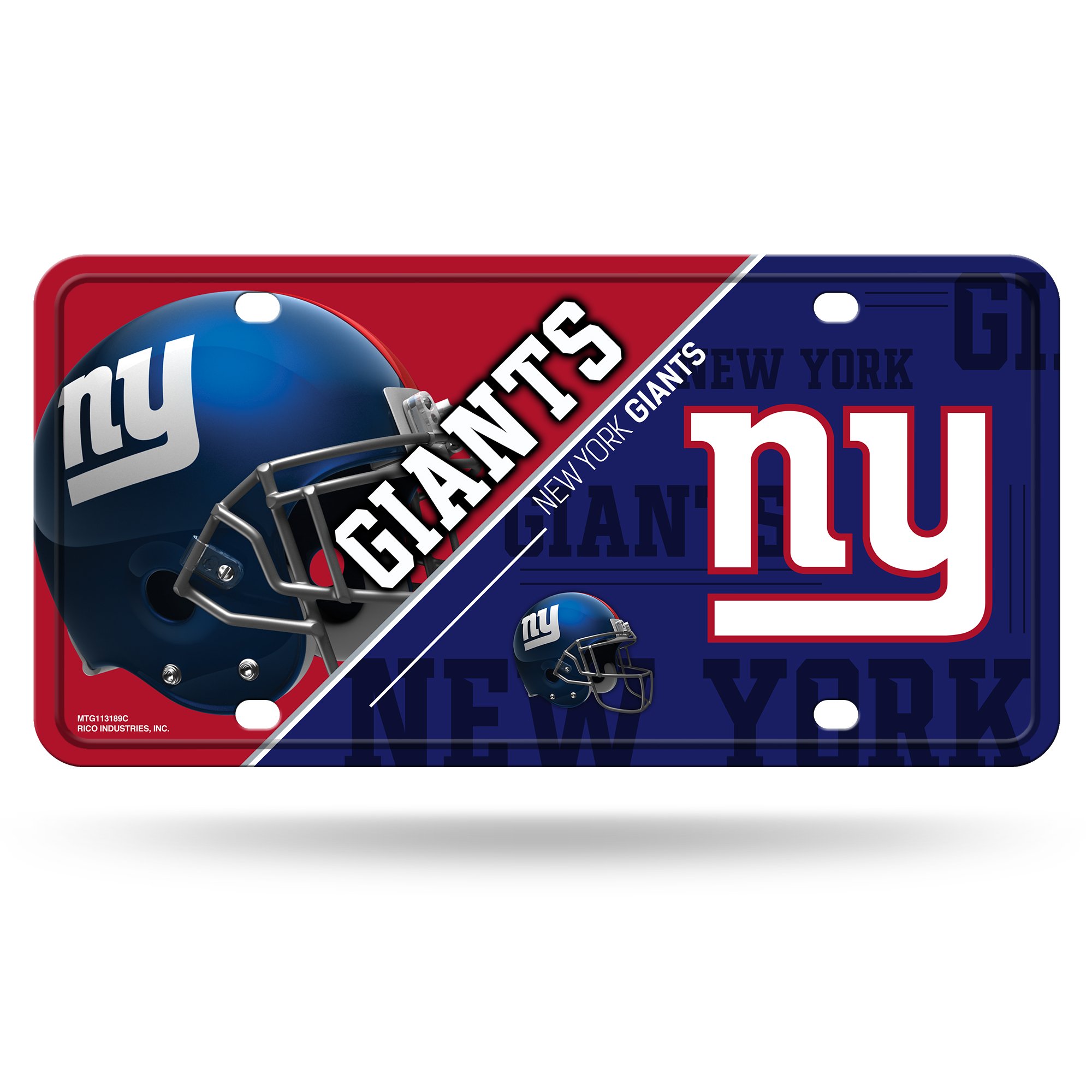 New York Giants Metal License Plate