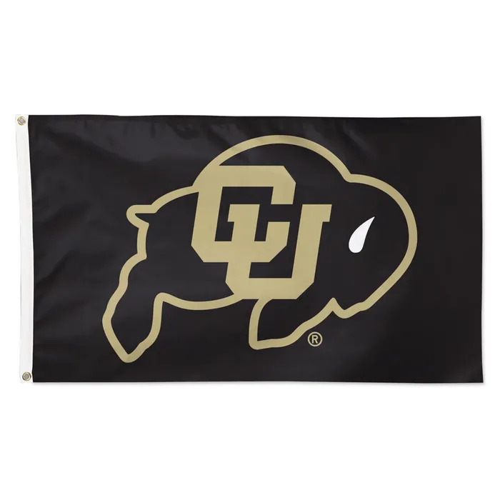 Colorado Buffaloes Black Primary Logo Flag 3x5'