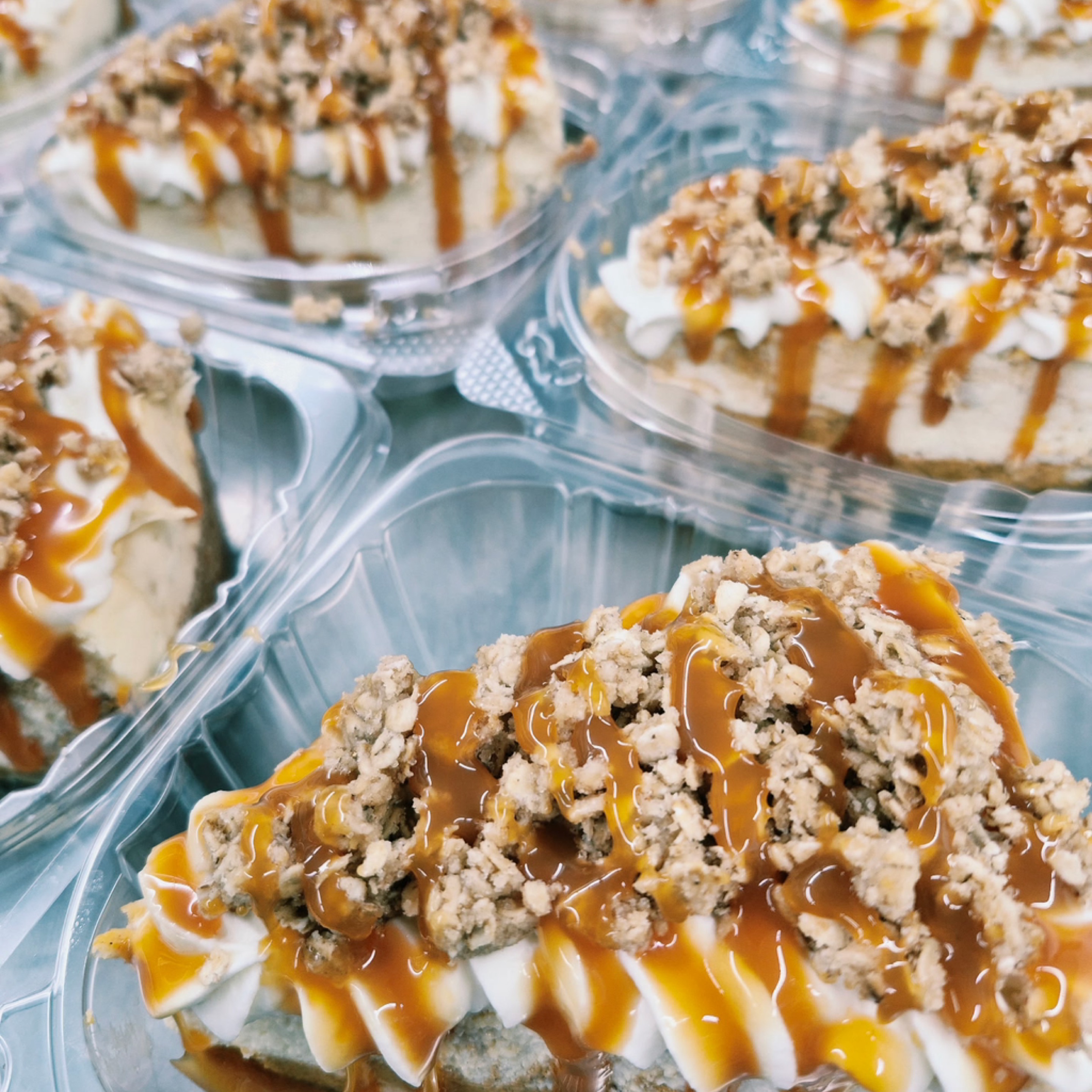 Caramel Pumpkin Cheesecake Slice