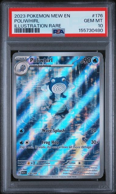 2023 POKEMON MEW EN-151 #176 POLIWHIRL ILLUSTRATION RARE