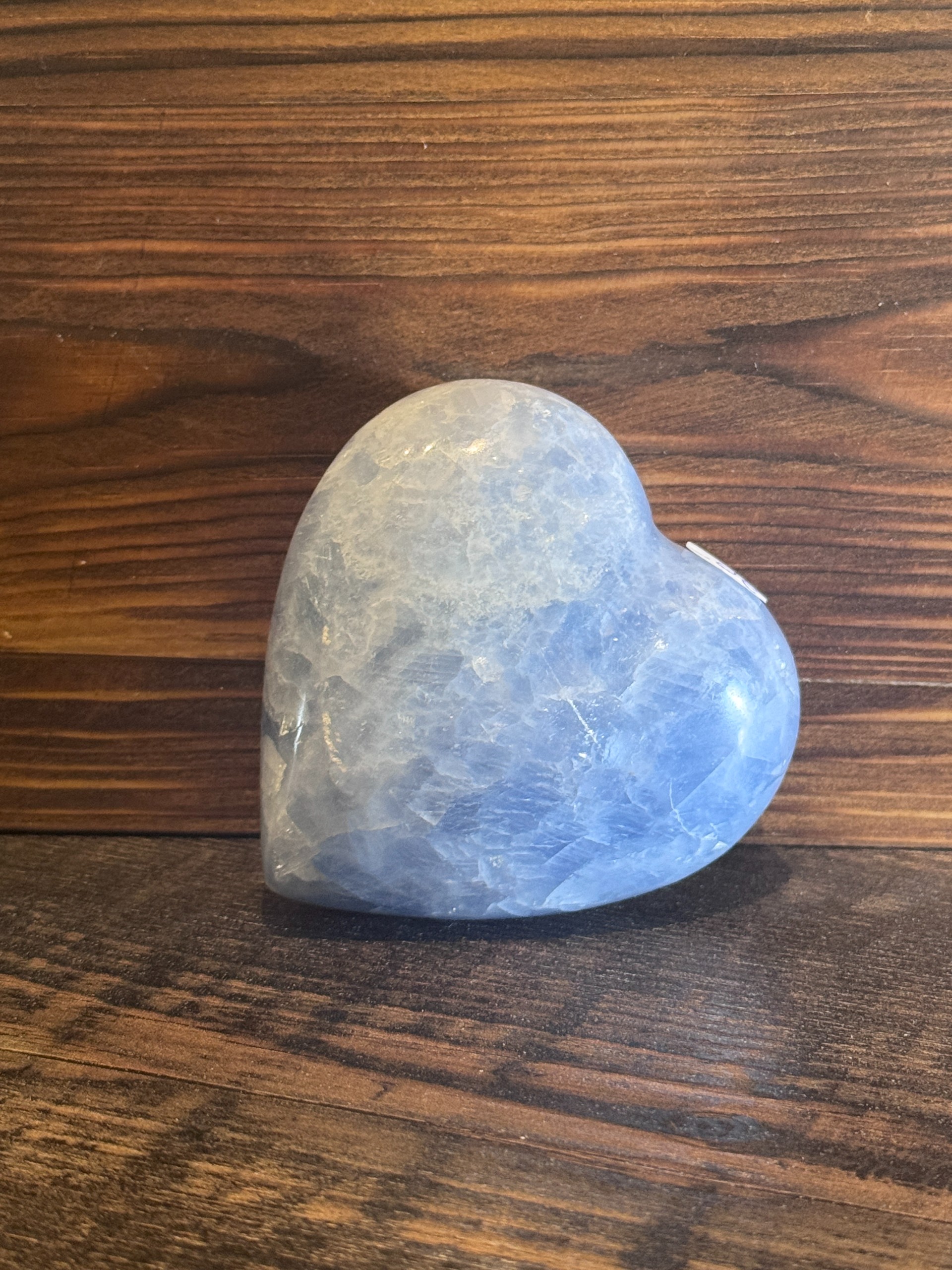Blue Calcite Heart