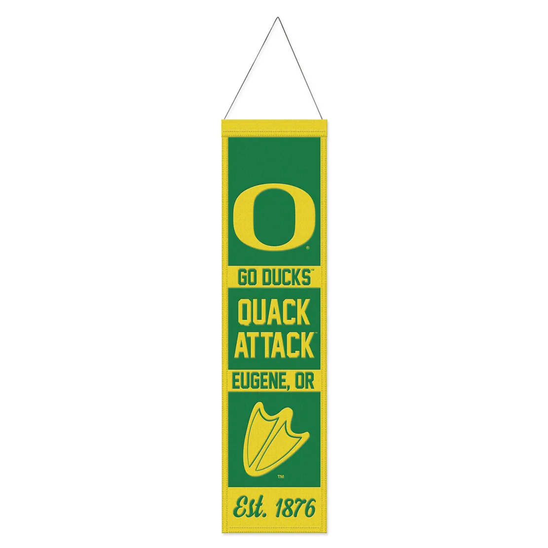 Oregon Ducks Wool Evolution Banner 8x32"