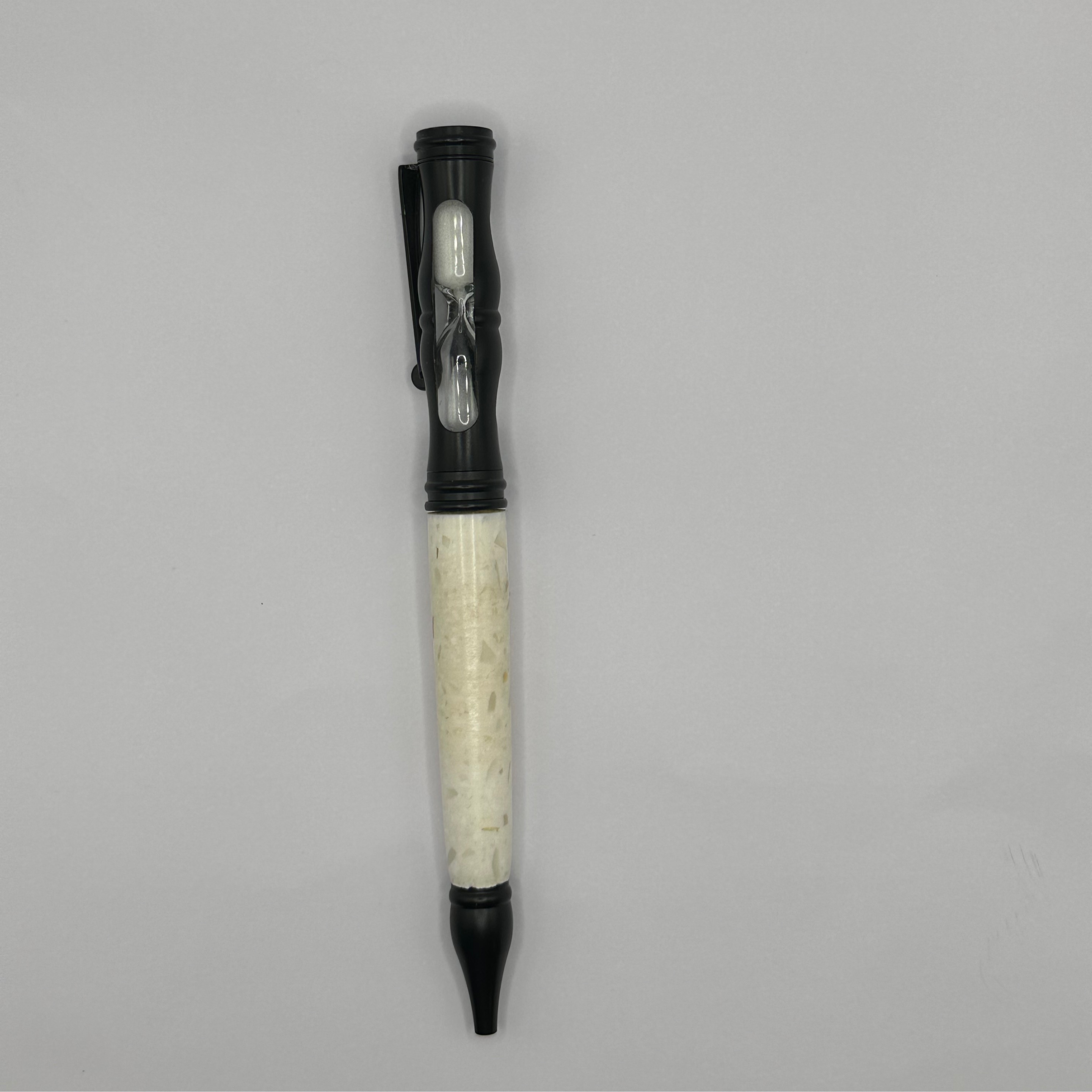 Hourglass Pen with glow in the dark green acrylic grip
