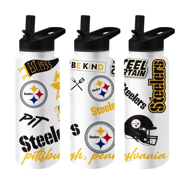 Pittsburgh Steelers Native Quencher Stainless Steel Bottle 34oz