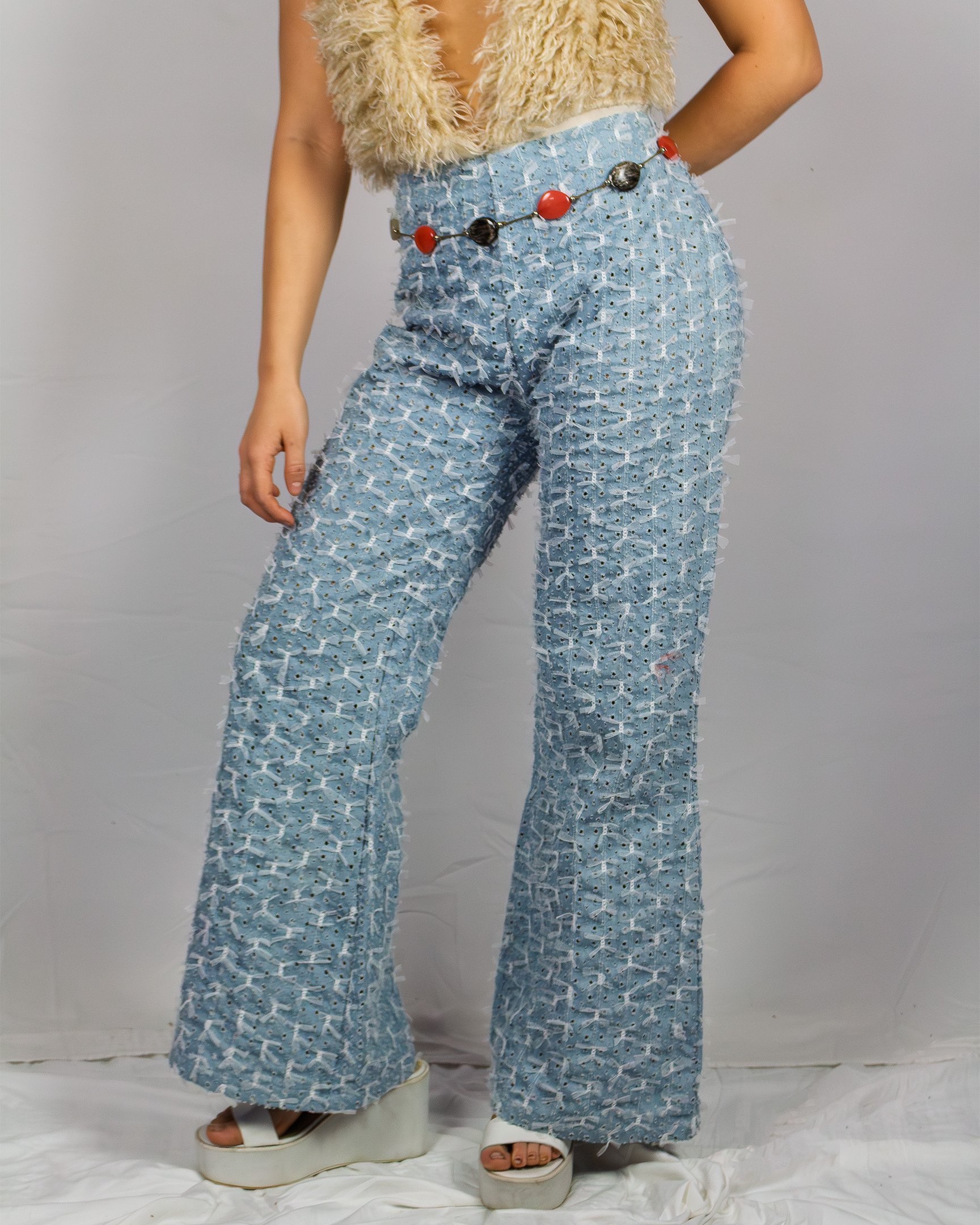 Wide Leg Bow Tie Pants