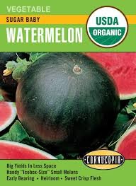 Sugar Baby Watermelon Seed Pack, Organic