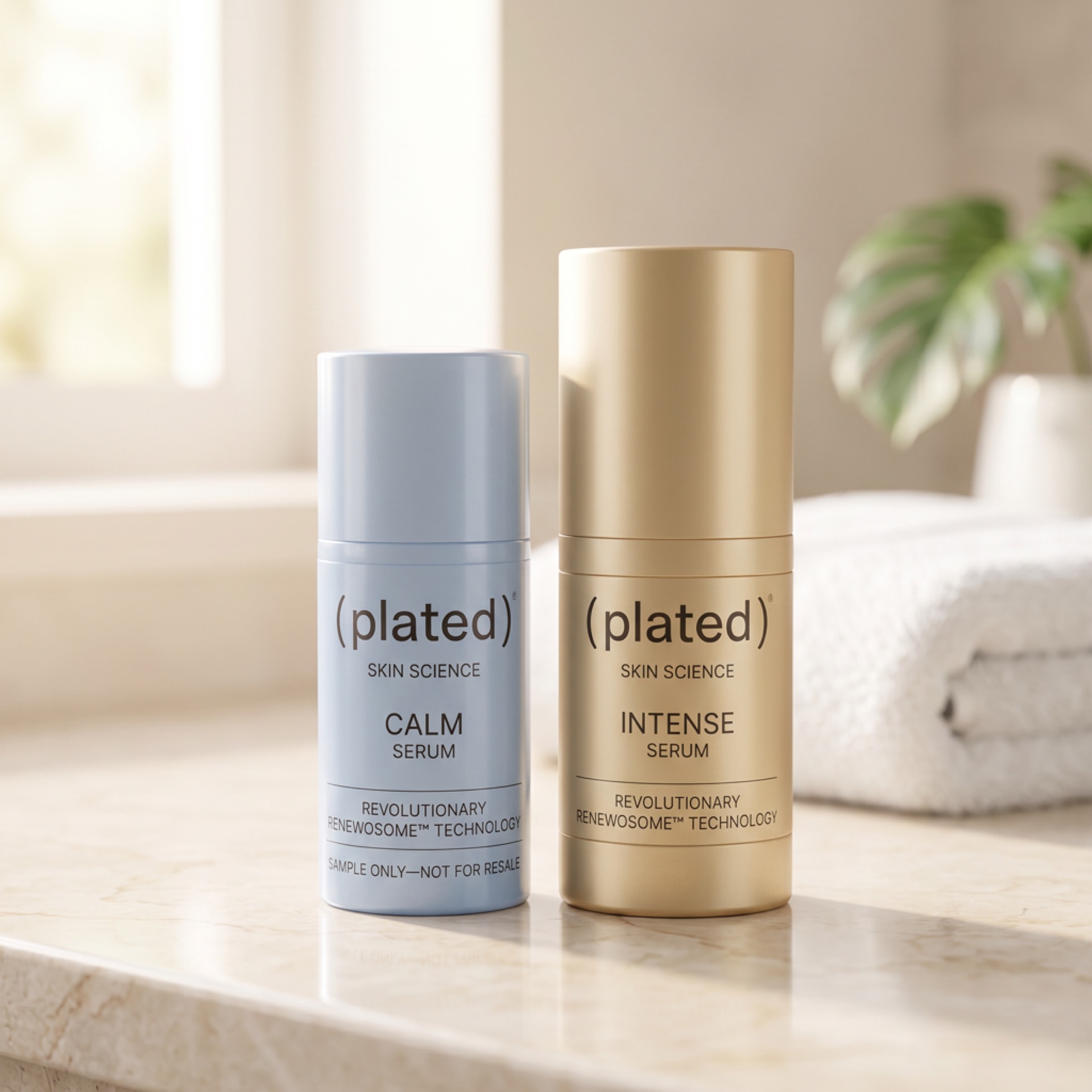 Plated CALM and INTENSE serum duo