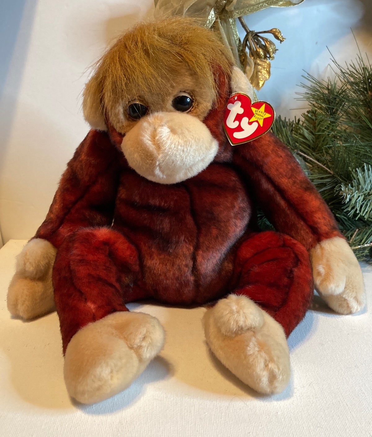 1999 Ty Beanie Buddy Schweetheart Collectible Orangutan 9β sitting
