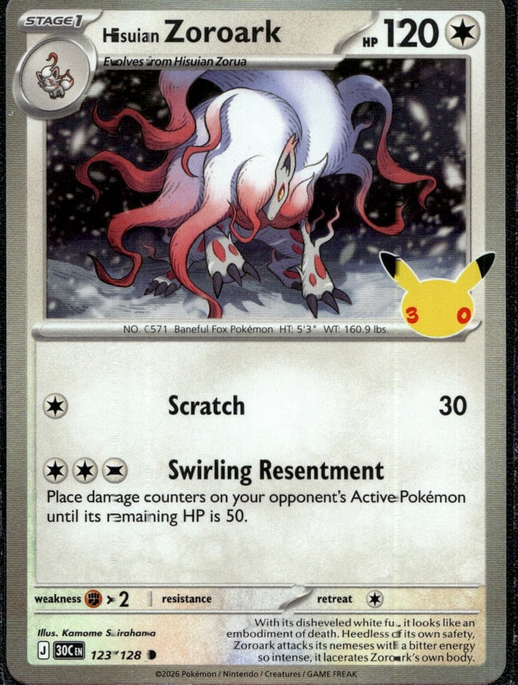 Hisuian Zoroark - 30TH 123/128