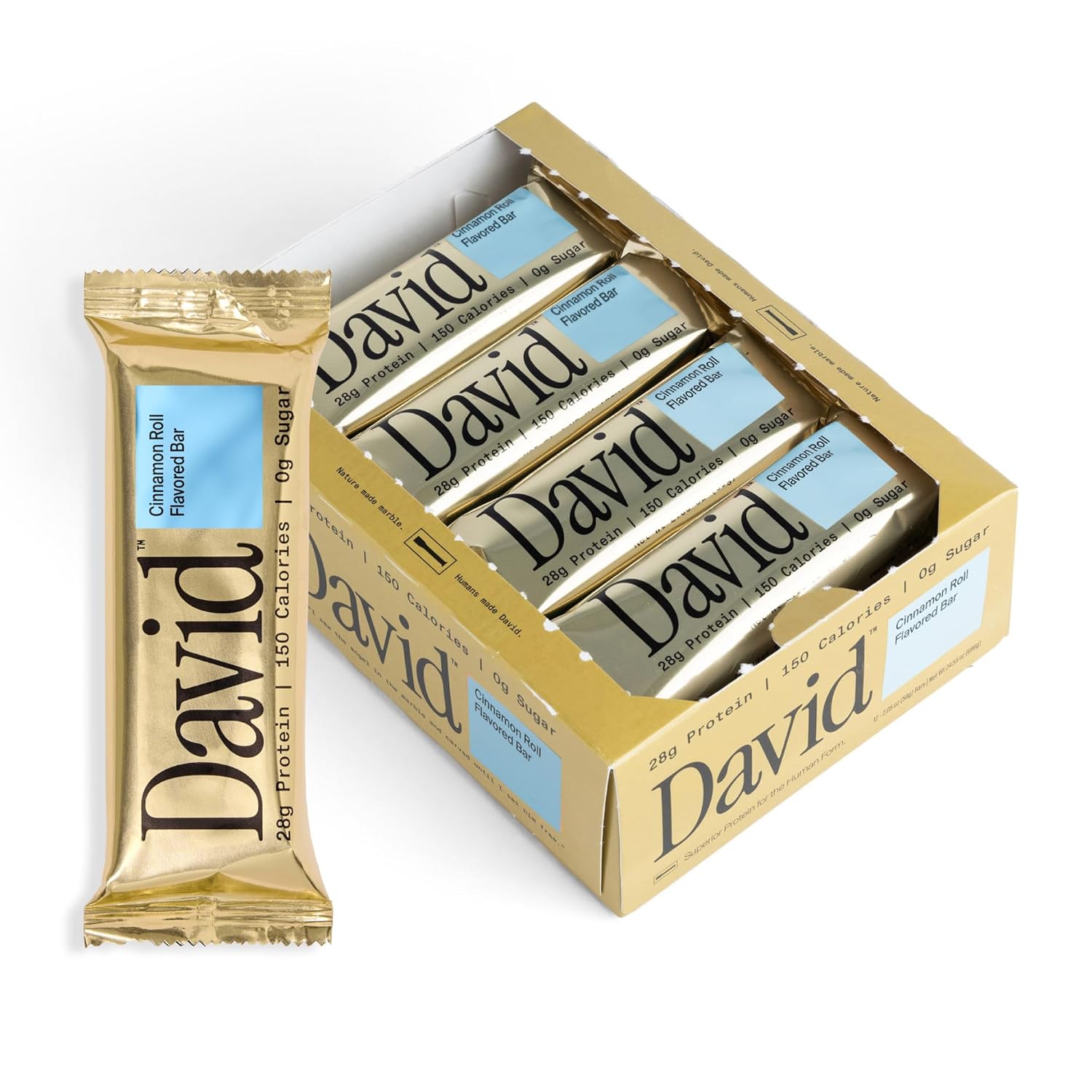 David High Protein Bars No Sugar Cinnamon Roll 2.05 oz 12 ct