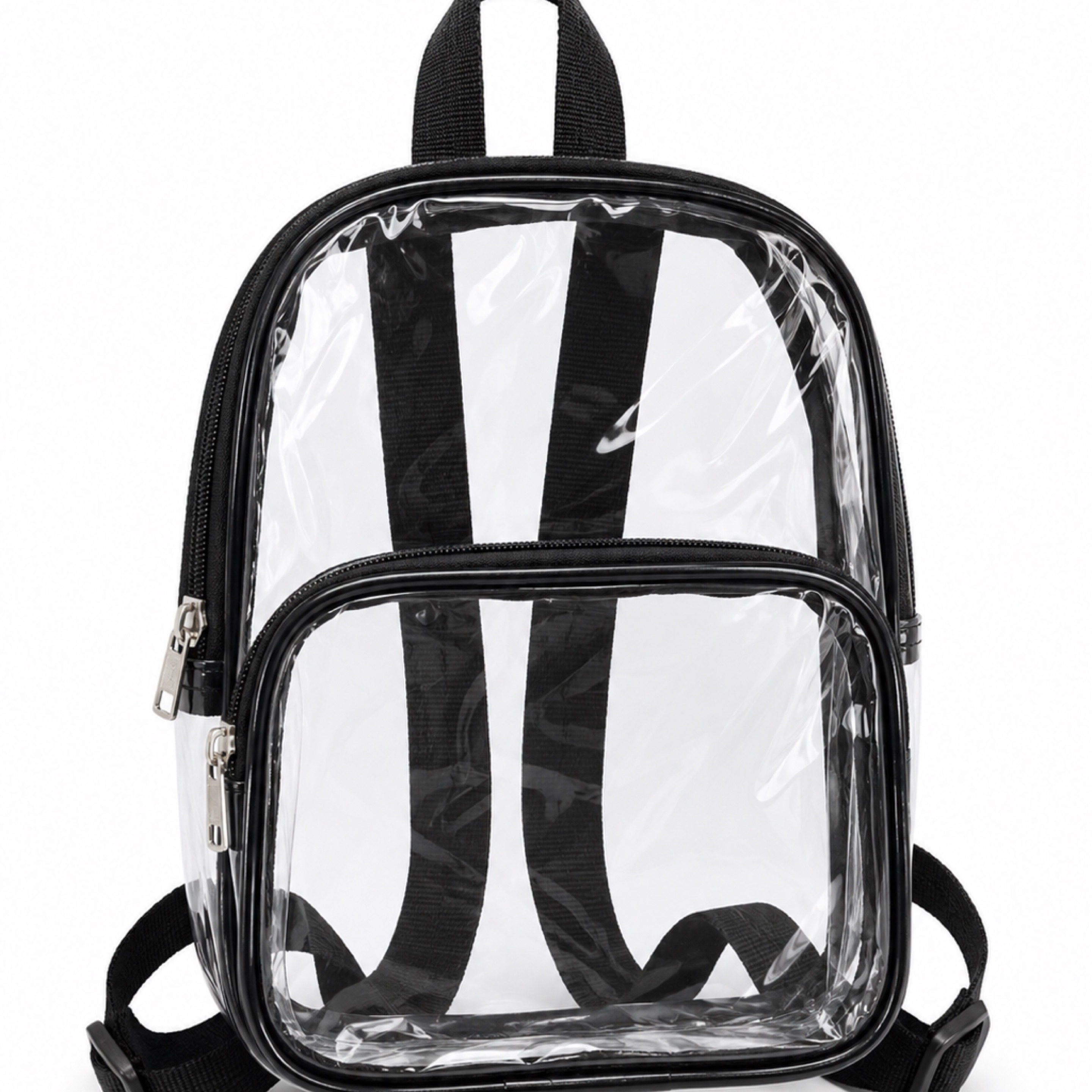 Clear Mini Backpack with Black Trim