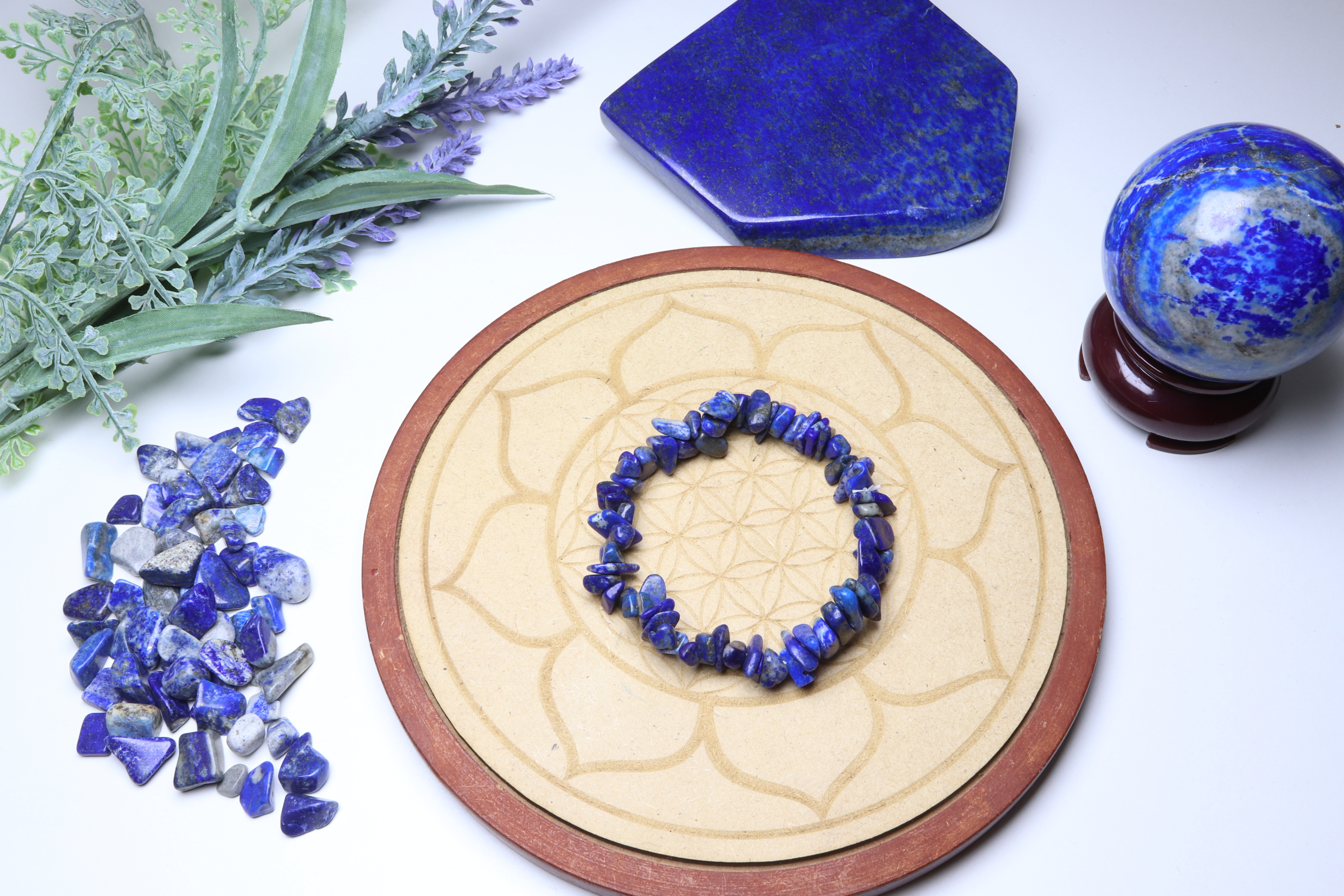 Bracelet Lapis Lazuli Baroque — stock Valence