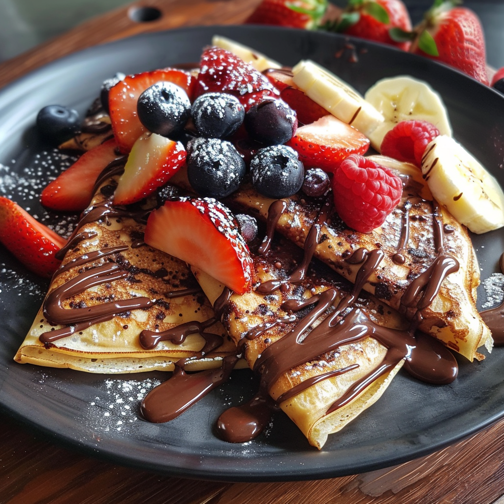 ♨️ Nutella With Fruits Blintzes Platter