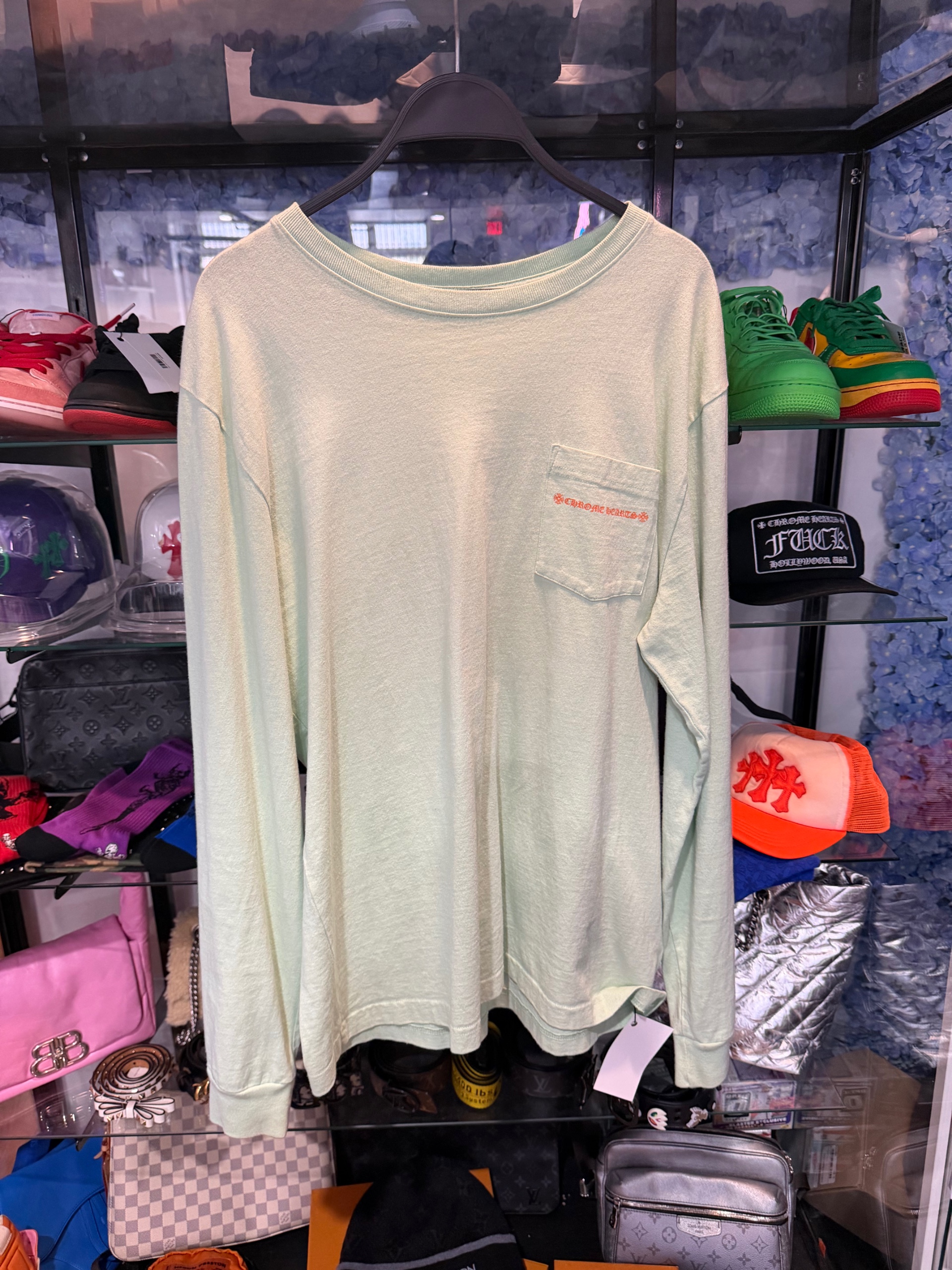 Chrome Hearts Matty Boy Lust Longsleeve T-Shirt Seafoam  ( USED )