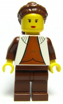sw0104 Princess Leia - Bespin Outfit, Long Braided Hair, Plain Legs, Yellow Head