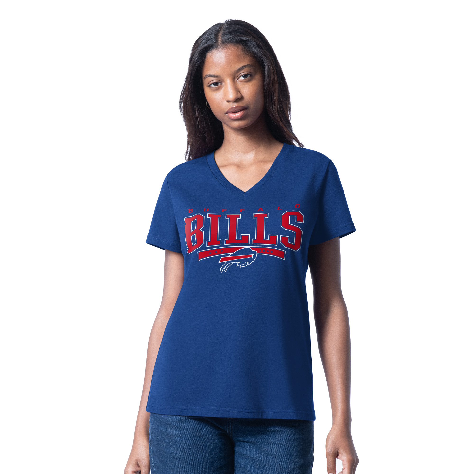 Buffalo Bills Ladies Heather Blue g-III Endzone Shirt