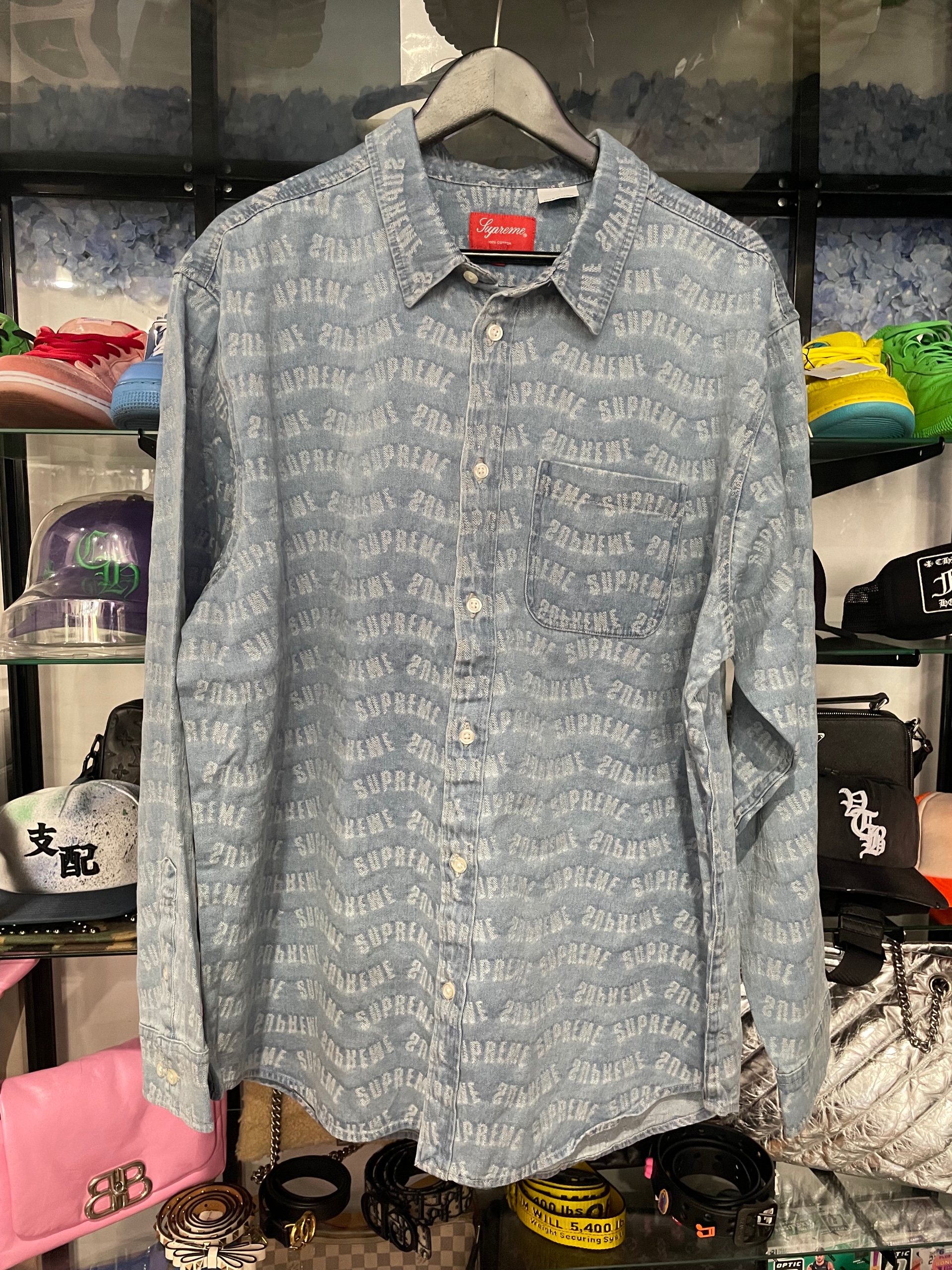 Supreme arc jacquard demin shirt size XL (used)