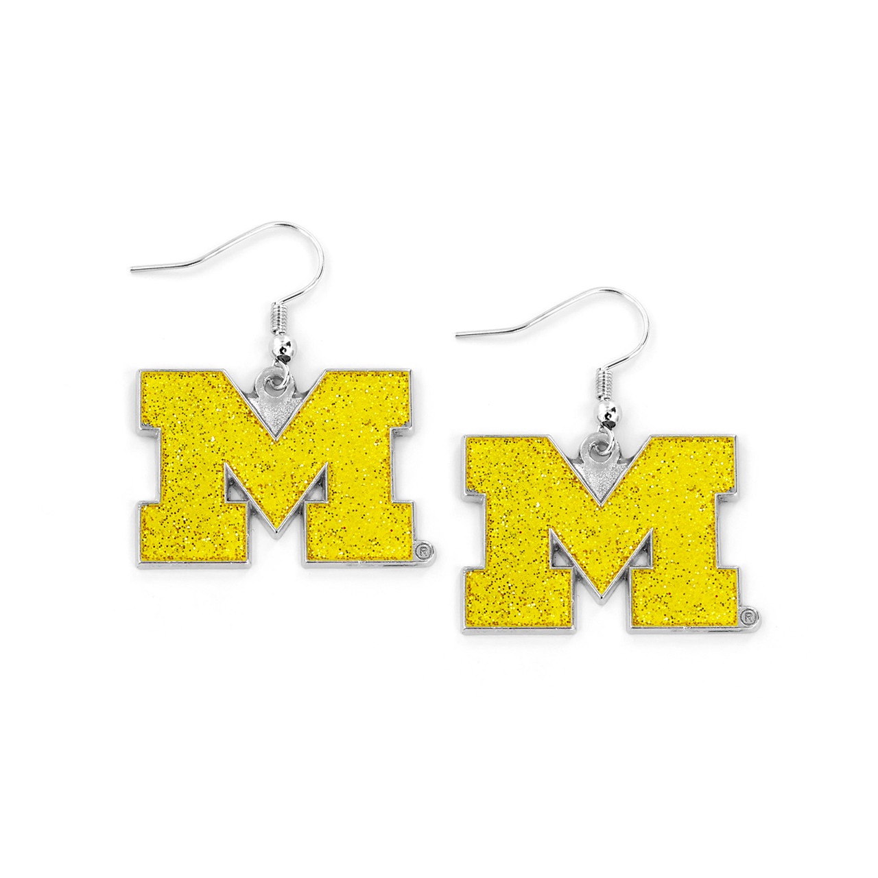 Michigan Wolverines Glitter Dazzle Earrings