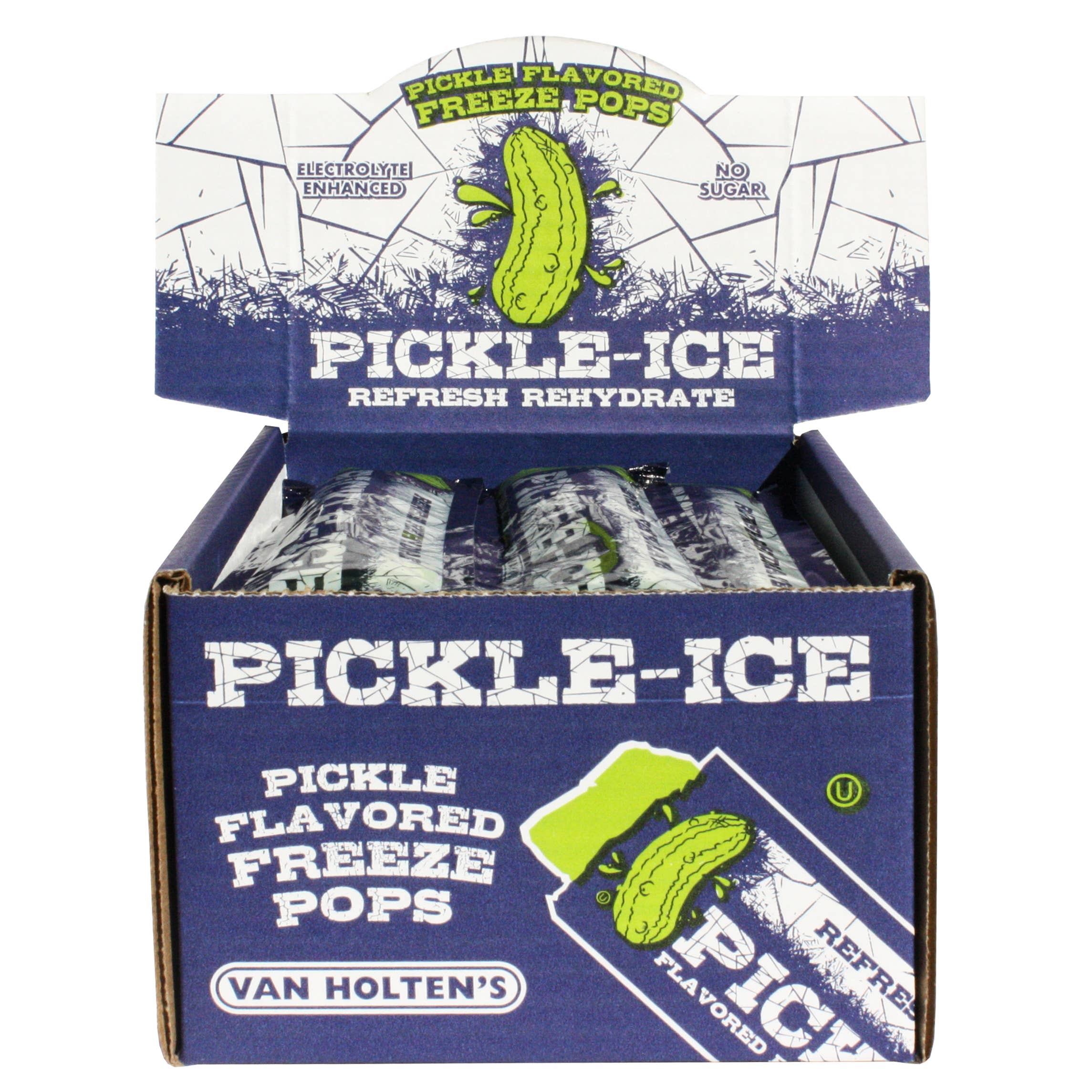 Van Holten's Pickle-Ice, Pickle Flavored Freeze Pops, 24ct