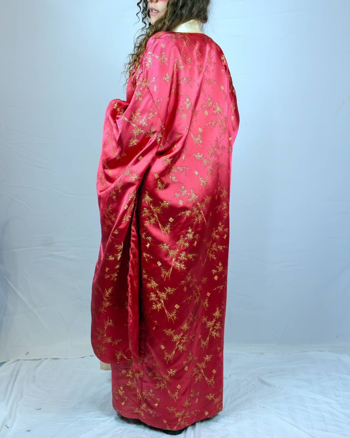 Pink Japanese Long Kimono