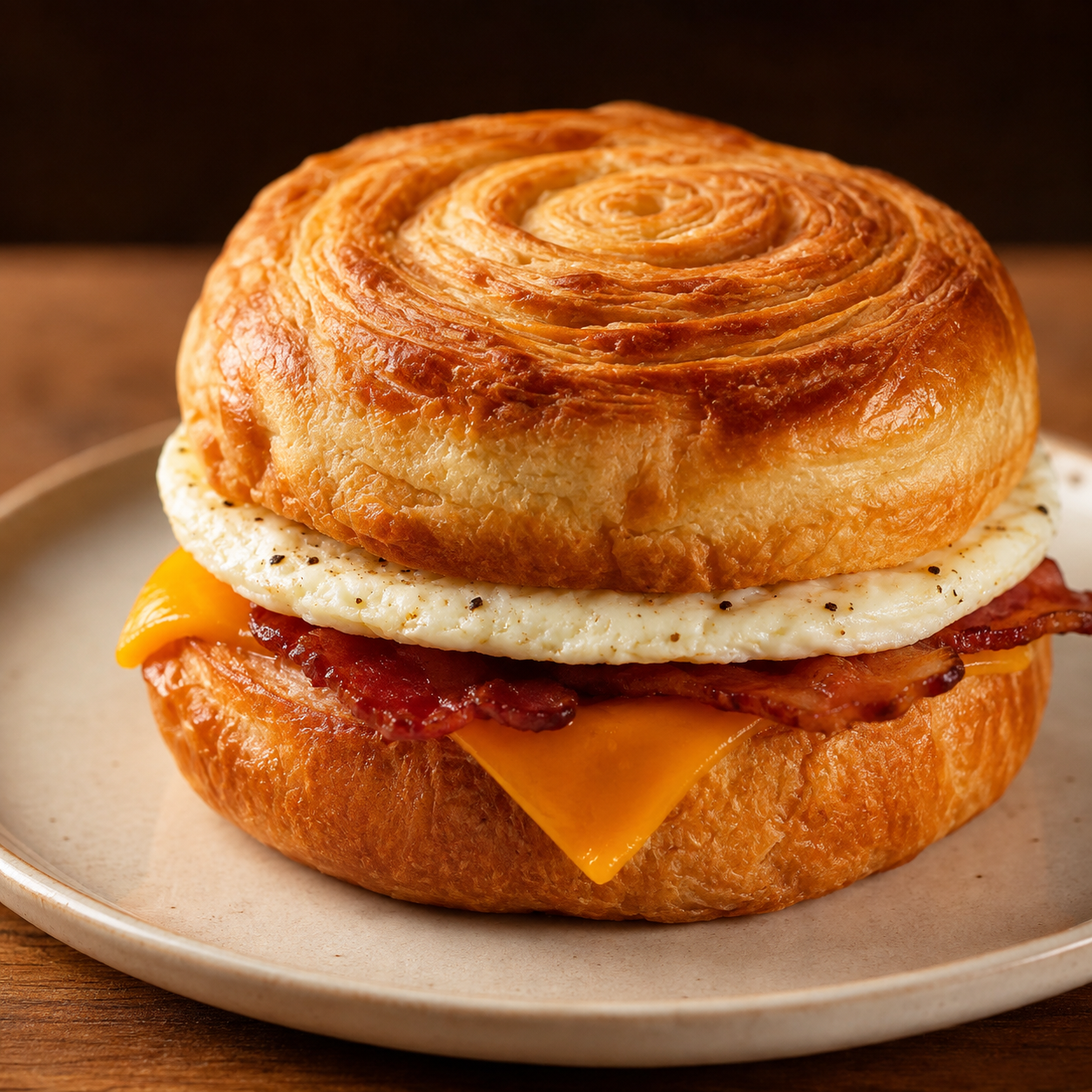 Egg and Bacon Breakfast bun