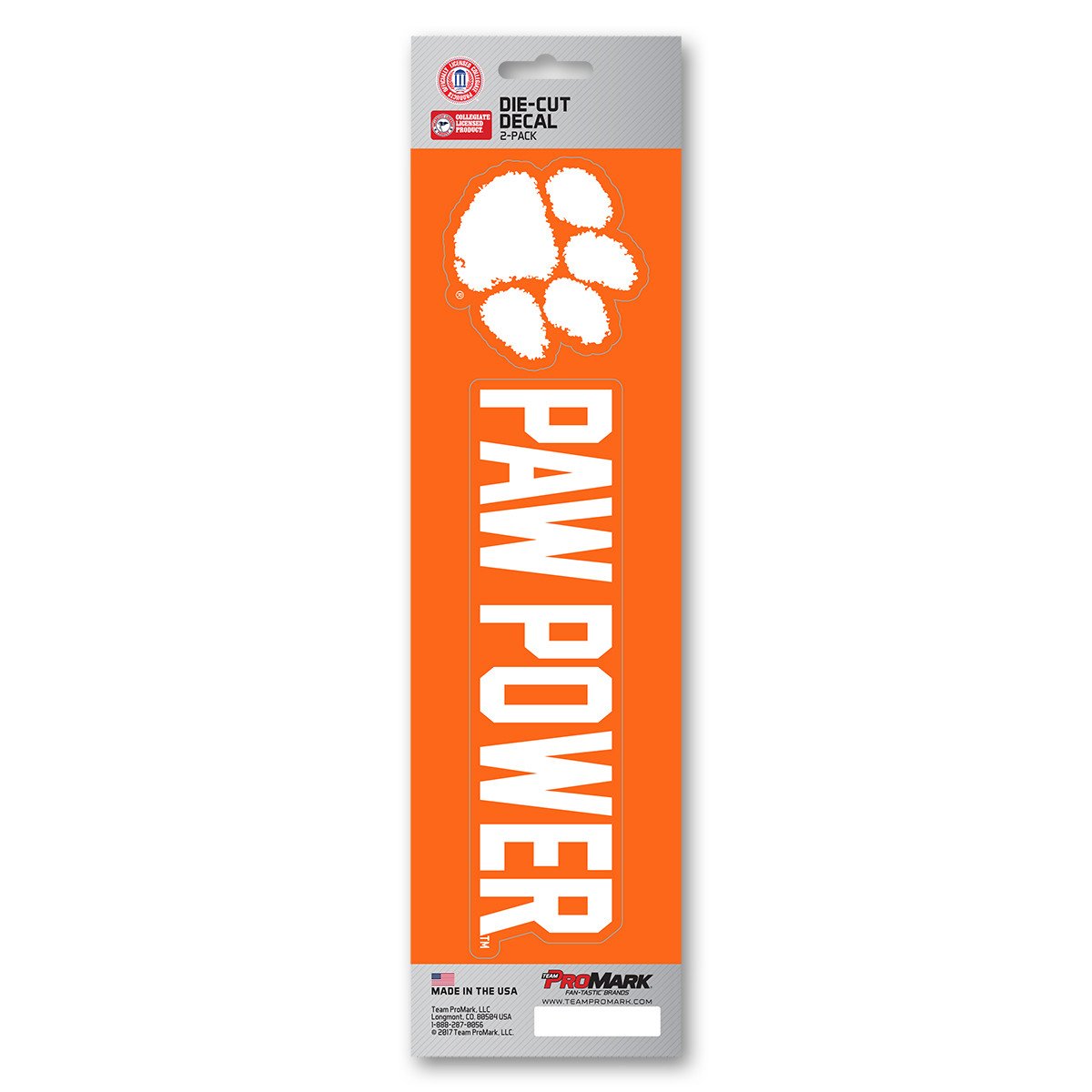 Clemson Tigers Slogan Die Cut Decal 2pk