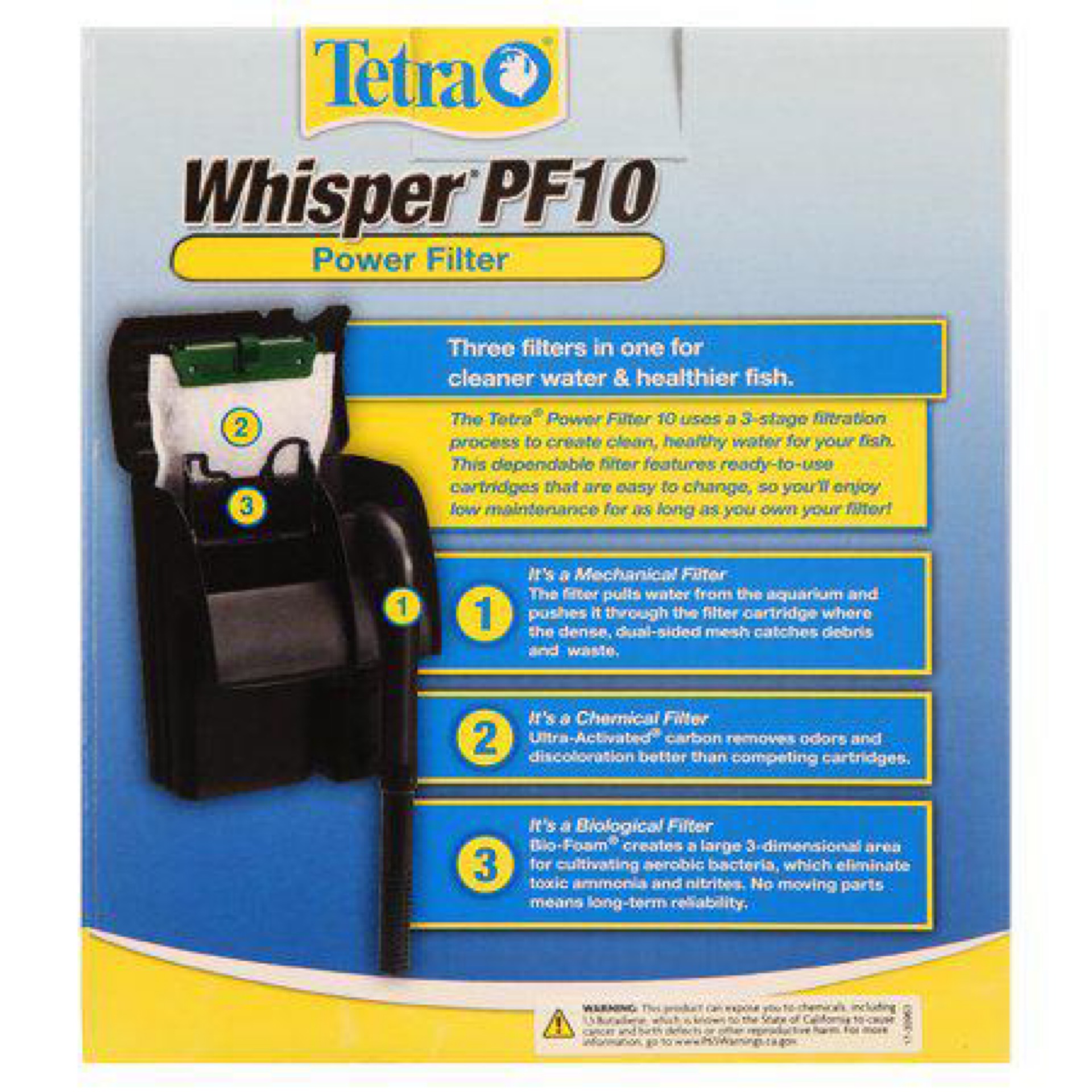 Tetra Whisper Power Filter 10 Gallons 3-Stage Aquarium Filtration