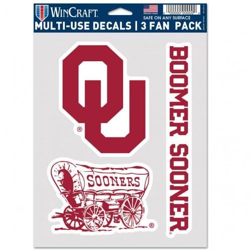 Oklahoma Sooners Multi Use 3 Pack Fan Decals