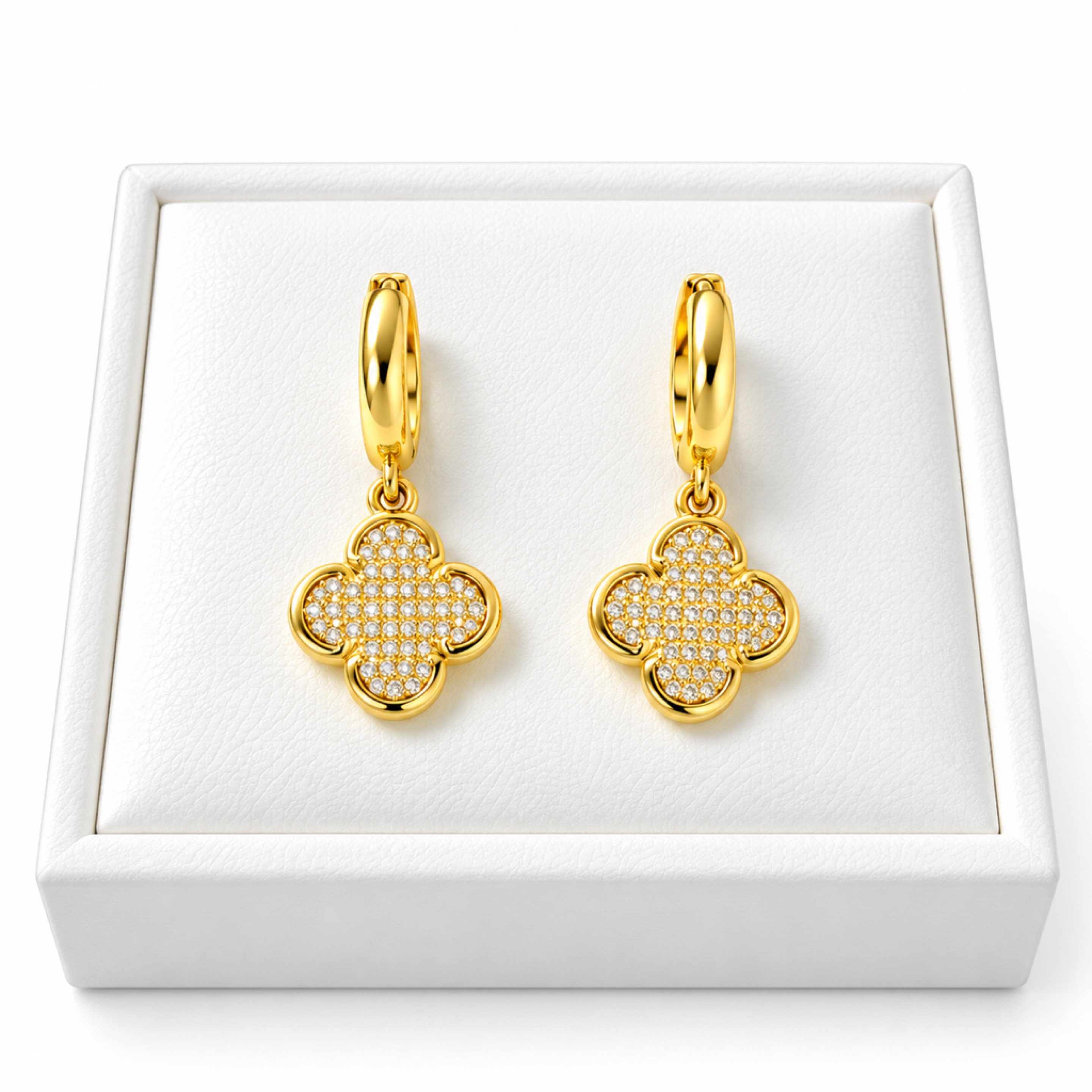 Gold Clover Earrings 
