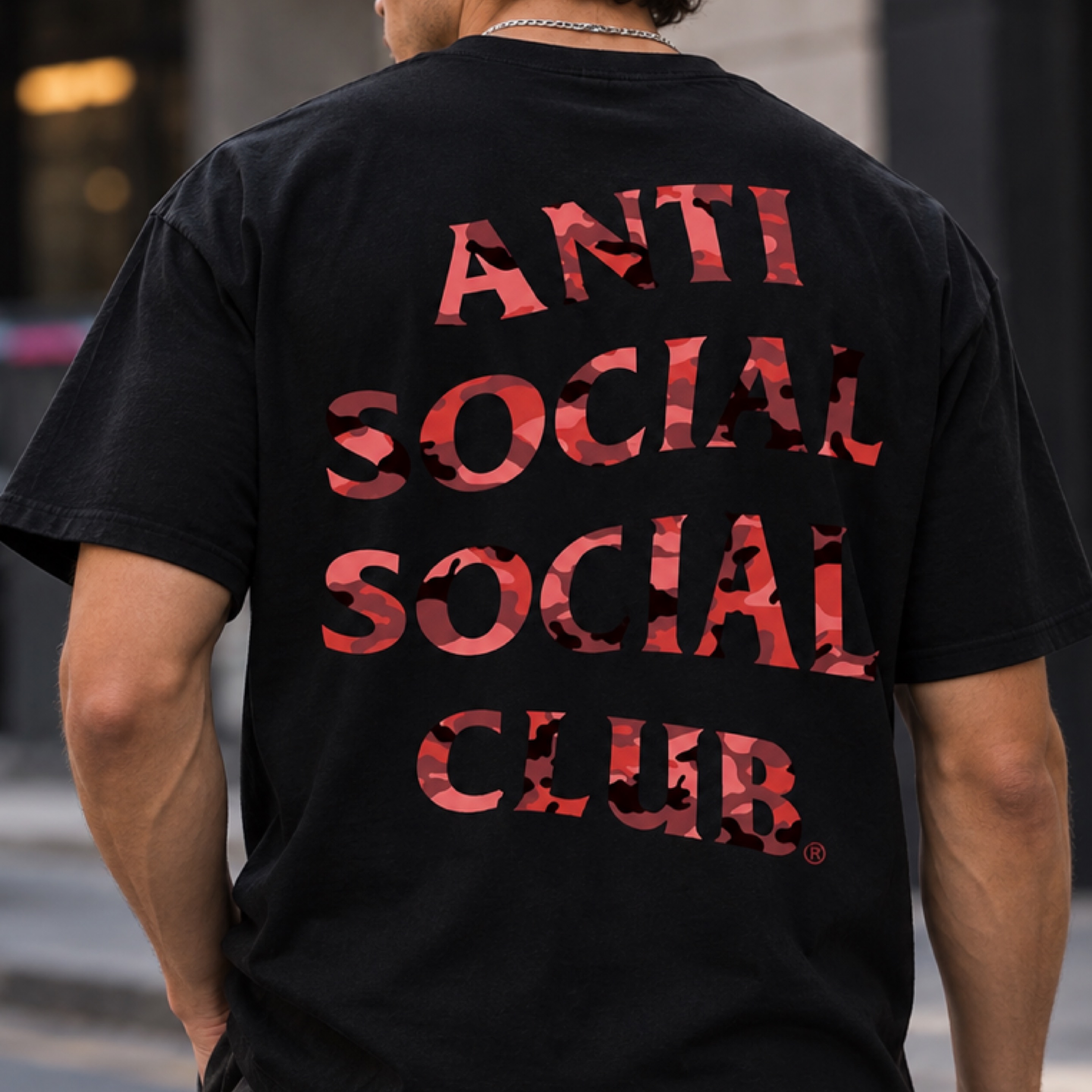 Anti Social Club (Red Camo) Sz. L